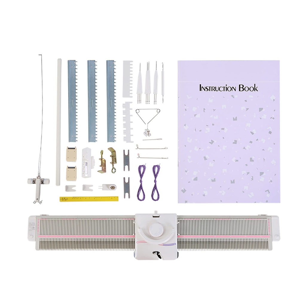 LK150 Knitting Machine - 6.5mm Mid Gauge - 150 Stitches Household Plastic Silver Reed Flat