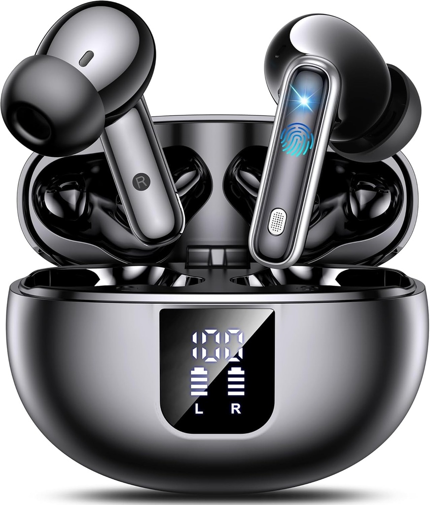 Wireless Earbuds, Earphones in Ear with Dual Noise Cancelling Mic,5.4 Bluetooth Earphones