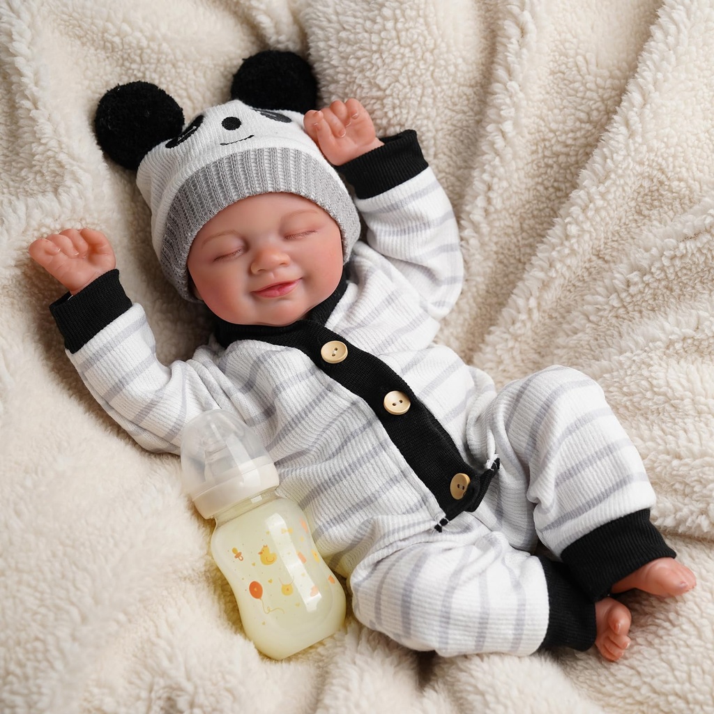 BABESIDE Reborn Baby Doll - 17 Inch 43cm Lifelike Newborn Baby Doll Girl