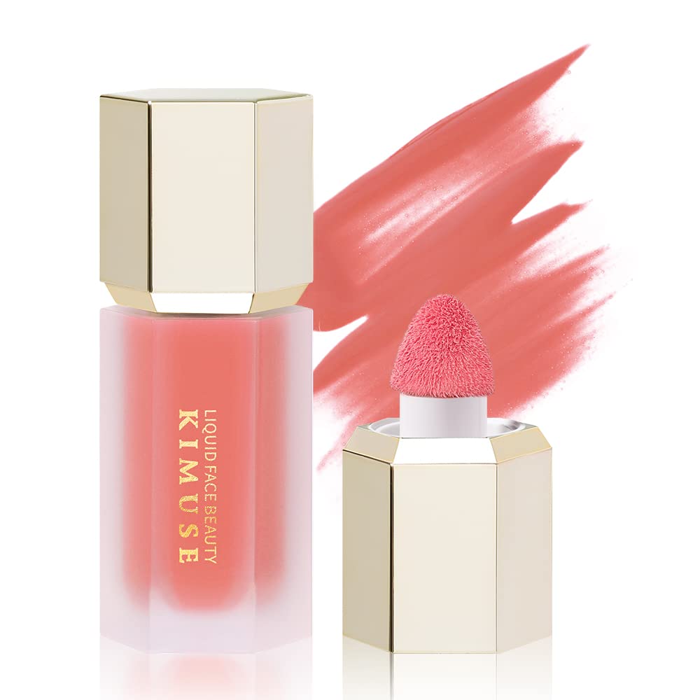 KIMUSE Soft Cream Blush Makeup, Liquid Blush for Cheeks, Weightless, Long-Wearing, Smudge P