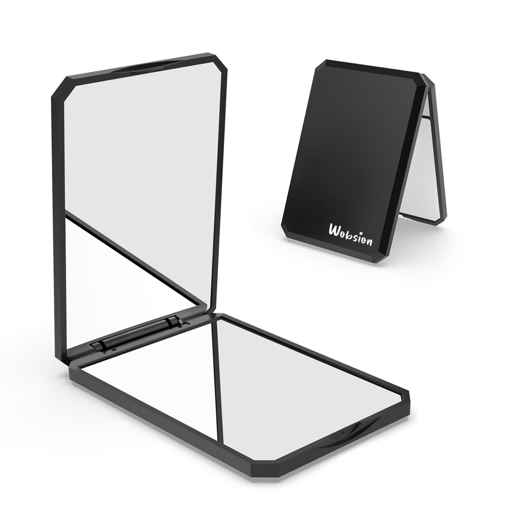WOBSION Compact Mirror for Purse, Pocket Mirror for Handbag & Travel, Small Makeup Mirrors