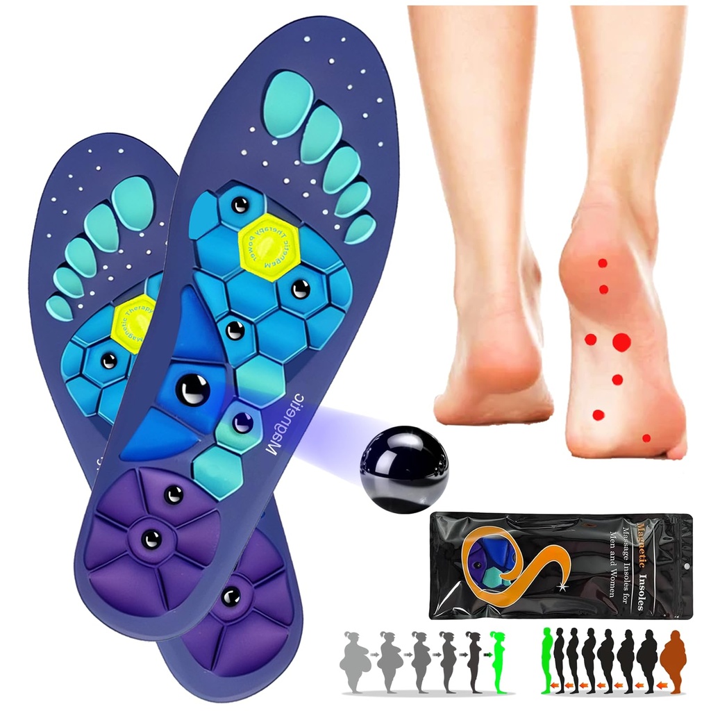 PICKONA Magnetic Insoles for Men and Women, Magnetic Shoe Inserts, Insoles for Women and Me
