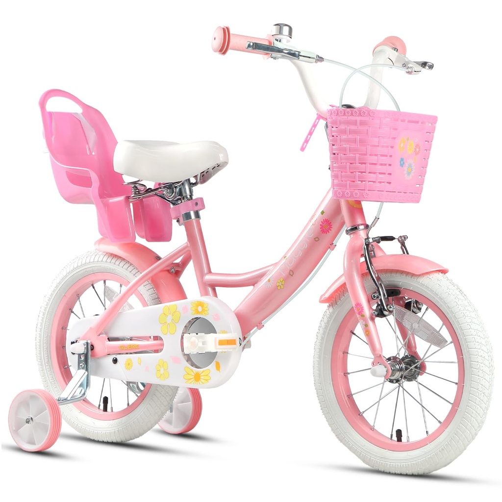 Glerc Maggie 14 Inch Kids Bike for 3 4 5 6 Years Old Little Girls Toddler Bicycles