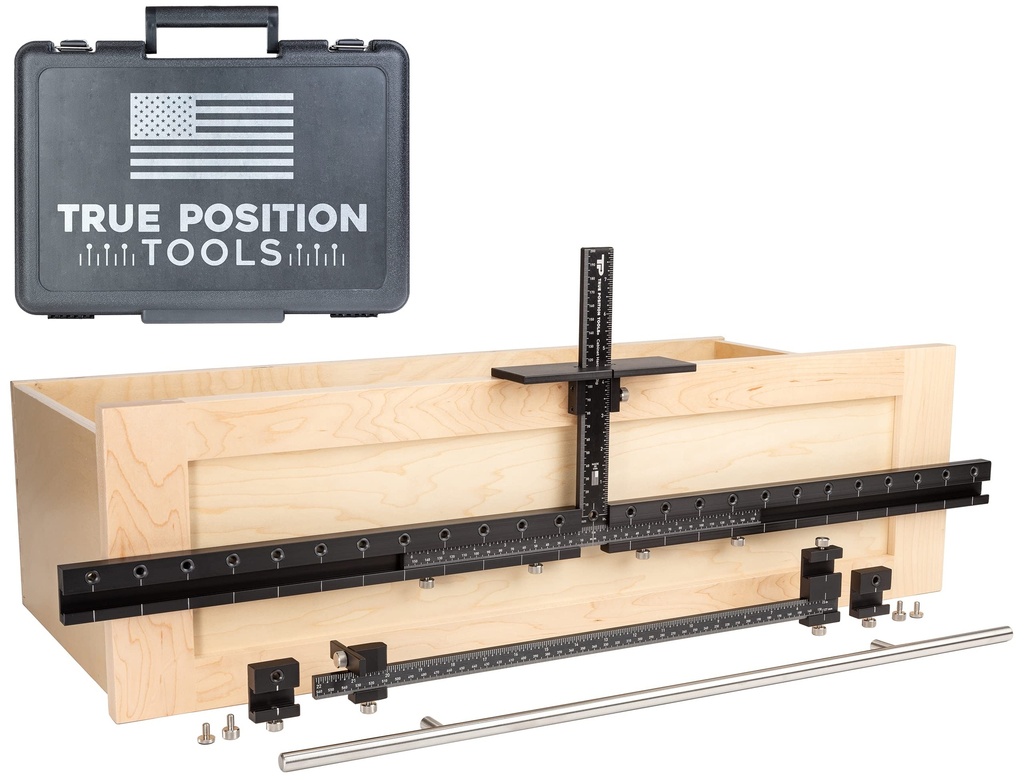 MAX Cabinet Hardware Jig - Install Long Pulls and Shelf Pin Holes - Made in USA