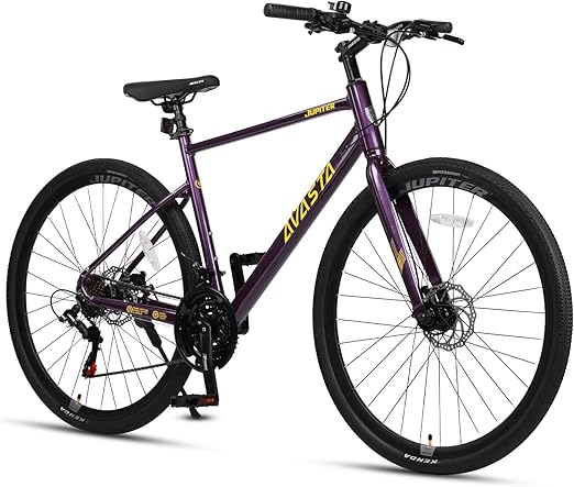 AVASTA Adults Road Bike 700C Wheels, 21 Speed Gears Bicycle with Rigid Fork & Dual Disc
