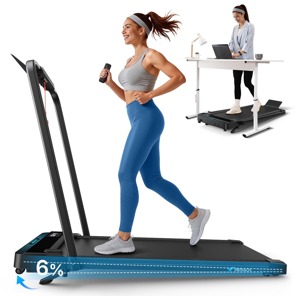 MERACH Walking Pad Treadmill for Home, 1-6km/h Under Desk Treadmill, Walking Treadmills