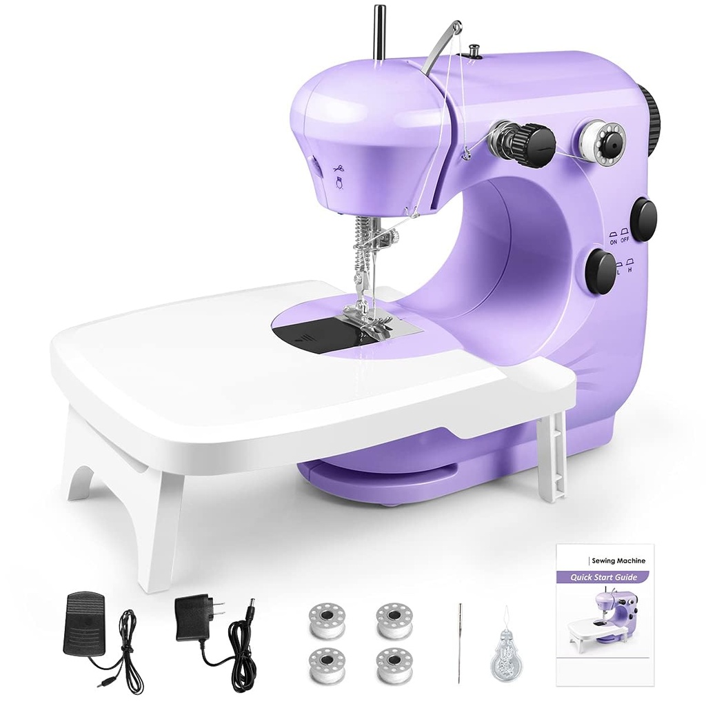 Casafield Mini Sewing Machine for Beginners, Portable Sewing Machines with Extension Table