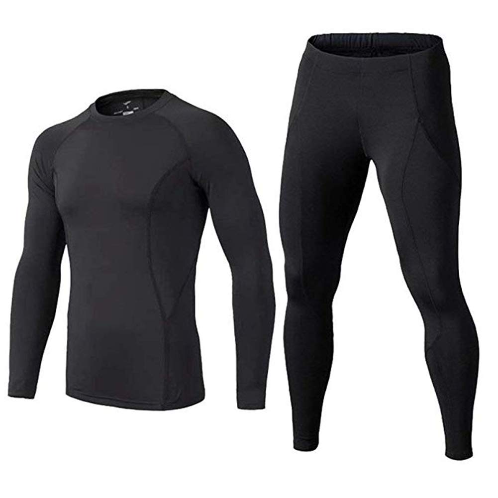 BUYKUD Kids' Boys Long Sleeve Base Layer Compression Underwear Athletic Shirt Tights Top &