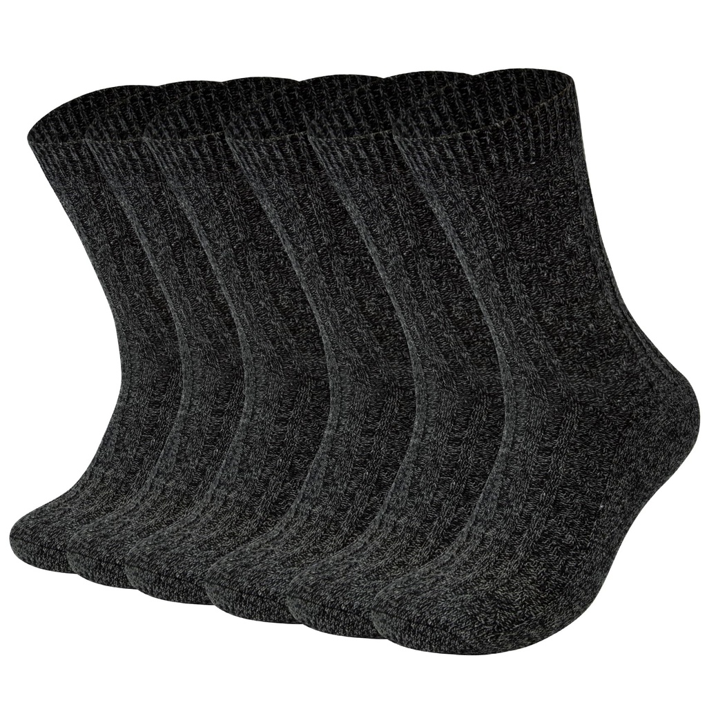 YSense Beau 6 Pairs Merino Wool Warm Mens Socks Thermal Winter Thick Breathable Walking Hi