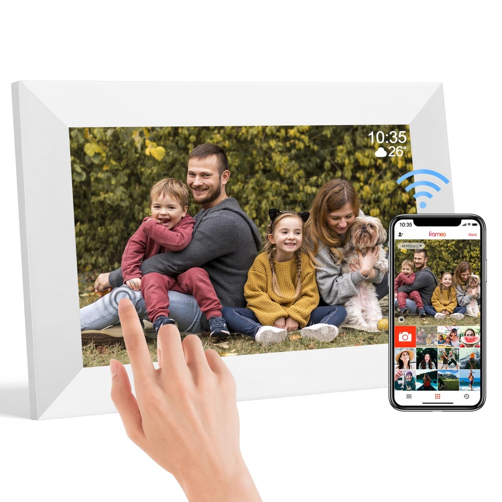 10.1 Inch WiFi Digital Picture Frame, 1280x800 IPS Touch Screen HD Display Smart Digital Frame