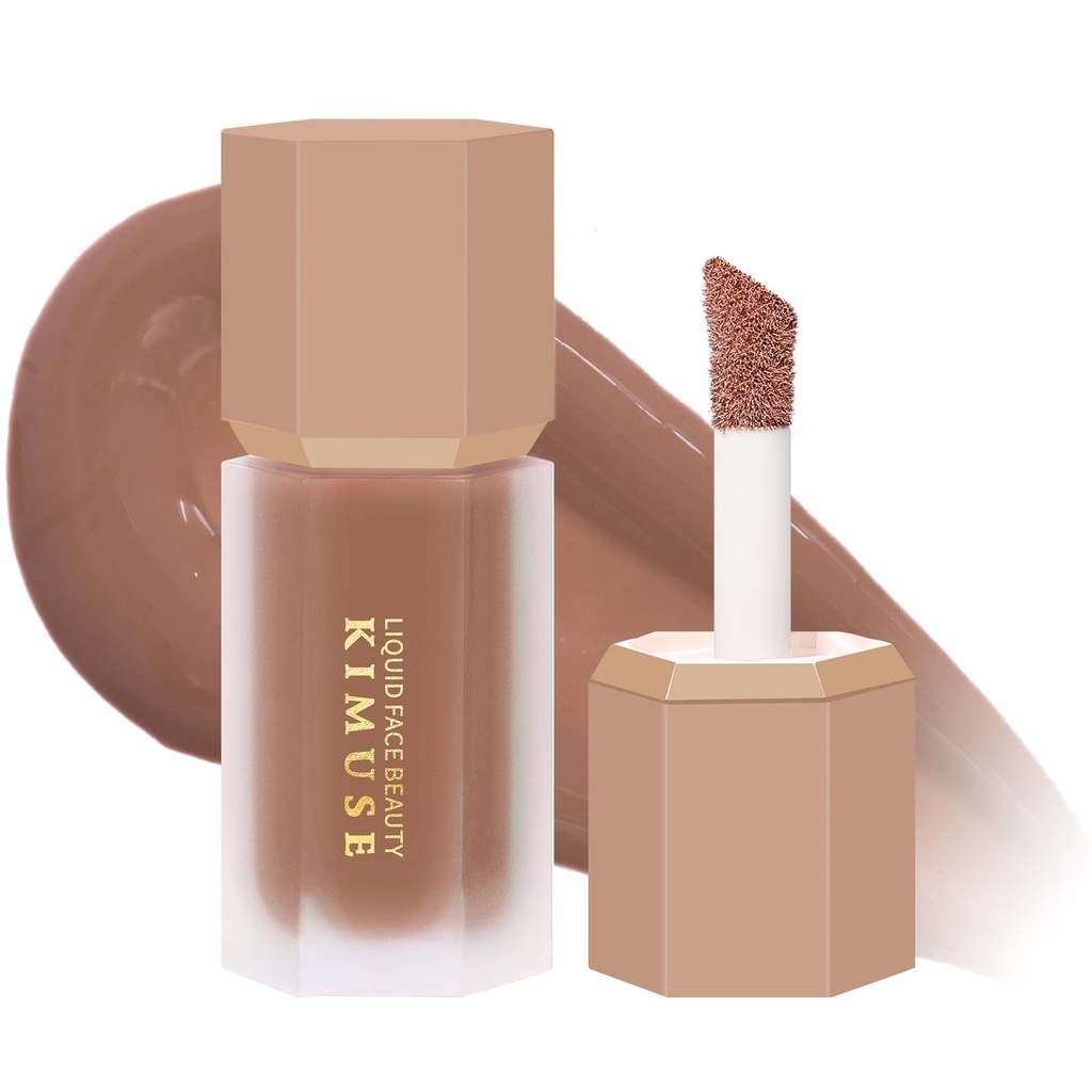 KIMUSE Soft Liquid Contour Stick, Glow Liquid Cream Bronzer, Weightless, Long-Wearing, Smud