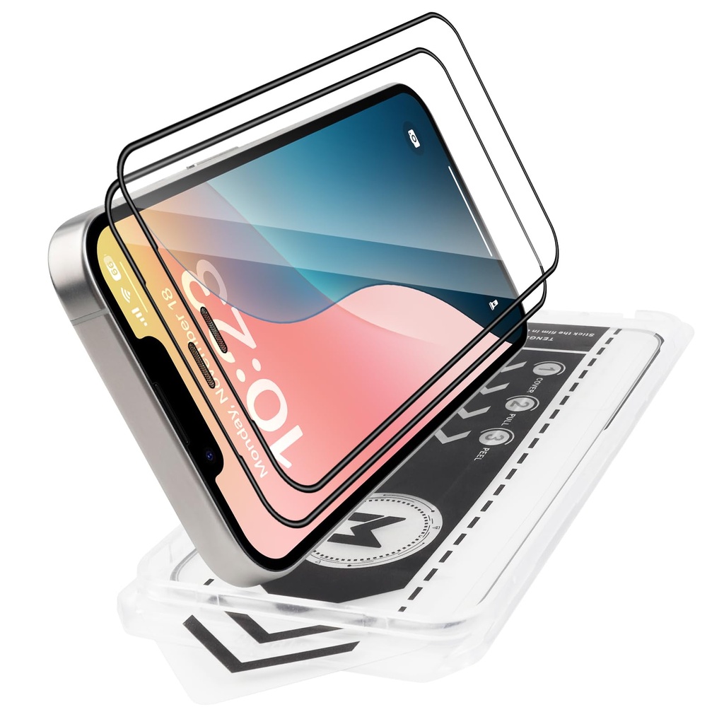 MONASAY Glass Screen Protector [2 Pack] Fit for iPhone 15 Plus 6.7 inch[2 Pack Camera Lens