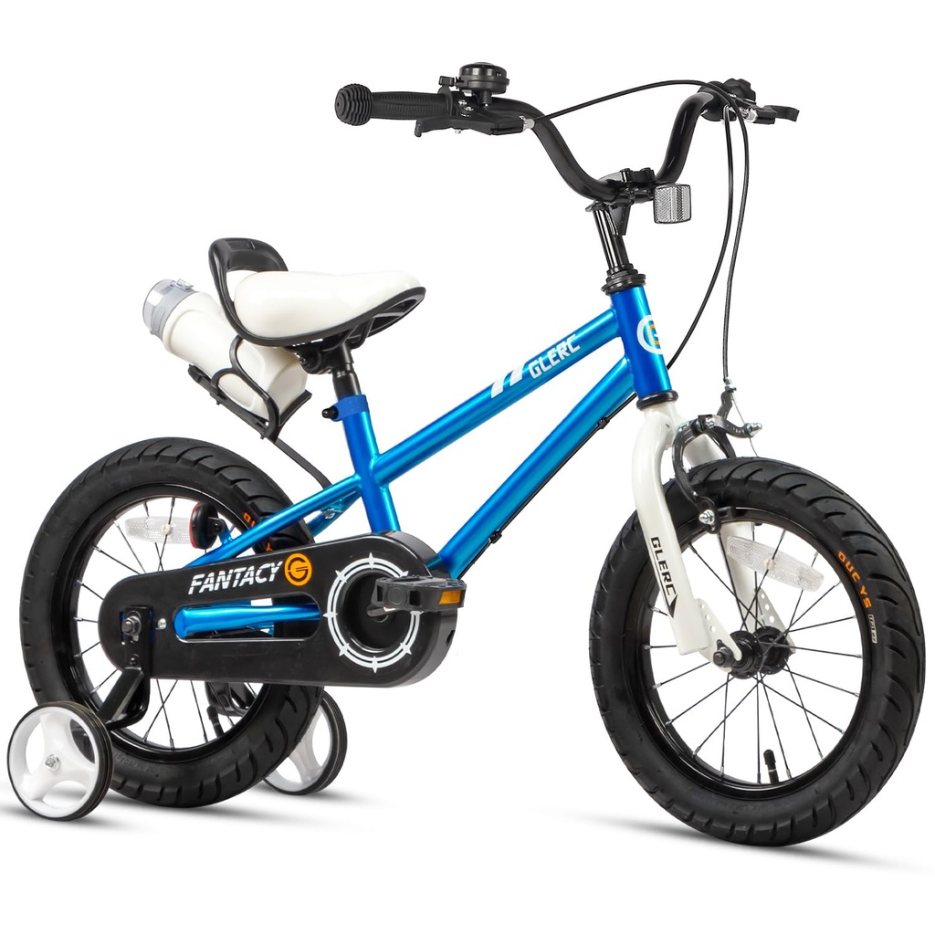 Glerc Fantacy 12 Inch Kids Unisex Bike - Blue Bicycle with Bottle Holder