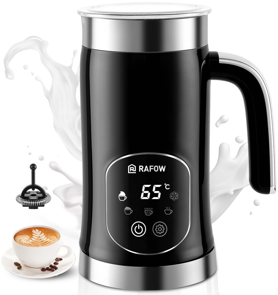 Milk Frother Electric 5 in 1-350ml Large Capacity Milk Steamer Automatic Milk Frothers Sile