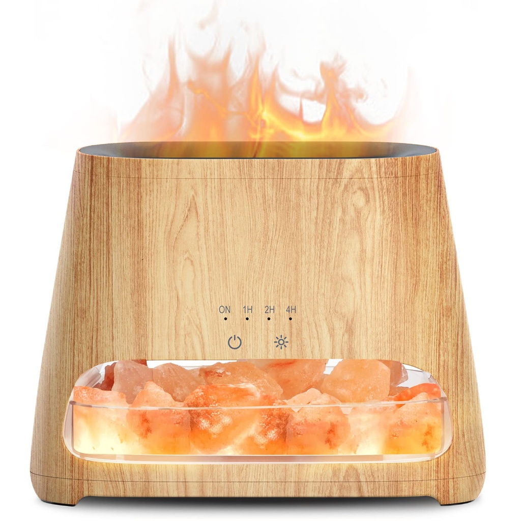 SALKING 2-in-1 Ultrasonic Essential Oil Diffuser & Himalayan Salt Lamp, Aromatherapy Diffuse