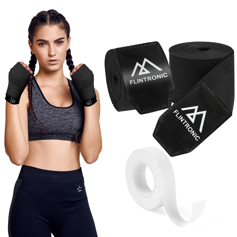 flintronic 4.5m Boxing Hand Wraps Inner Gloves, Martial Arts Bandages Inner Gloves, Elastic