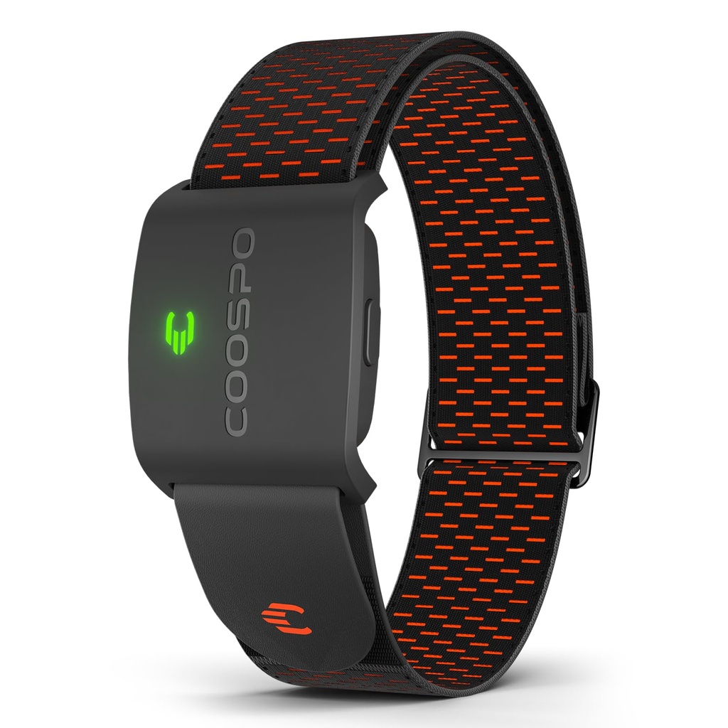 COOSPO HW9 Heart Rate Monitor Armband,ANT+ and Dual Bluetooth5.0 HRM,Optical Heart Rate Mon
