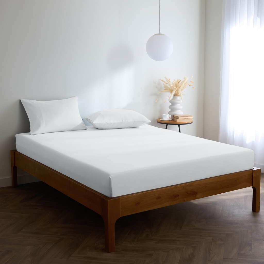 Mellanni Single Fitted Sheet - All Around Elastic - 30 Cm Deep - Ultra Soft Brushed Microfibre