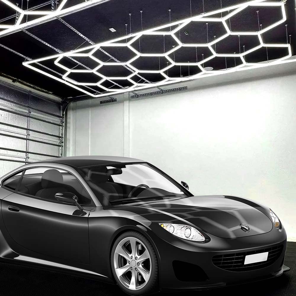 Neatfi Hexagon LED Lights with Hanging Kit, 60,720 Lumens, 552W, IP54 Rated, Hex Lights 