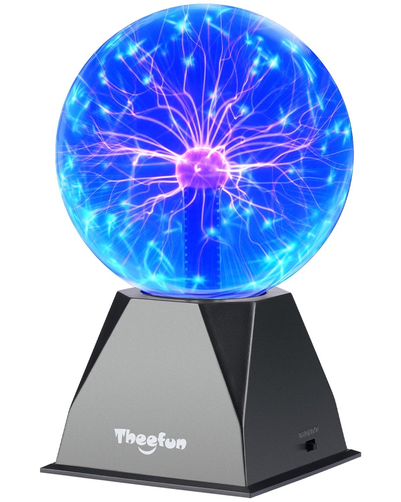 Theefun 6 Inch Plasma Ball Lamp, Touch & Sound Sensitive Plasma Globe Magic Cool Nebula Amb