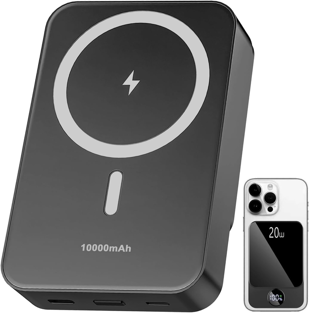 Magnetic Power Bank 10000m Fast Charging Portable Charger, Wireless Power Bank