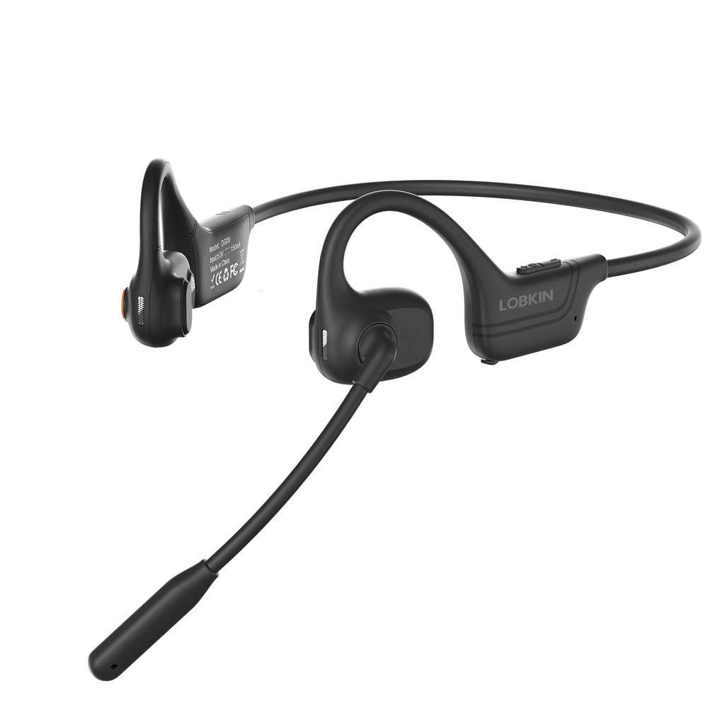 LOBKIN Bluetooth Headset with Mic,Open Ear Headphoneswith DSP Noise Cancelling Microphone a