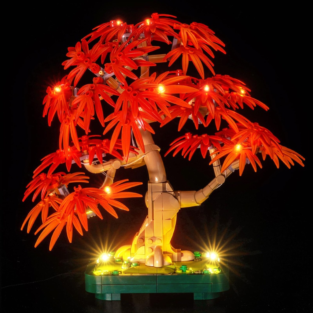 LocoLee Led Light Set Compatible with Lego 10348 Japanese Red Maple Bonsai Tree Led Customi