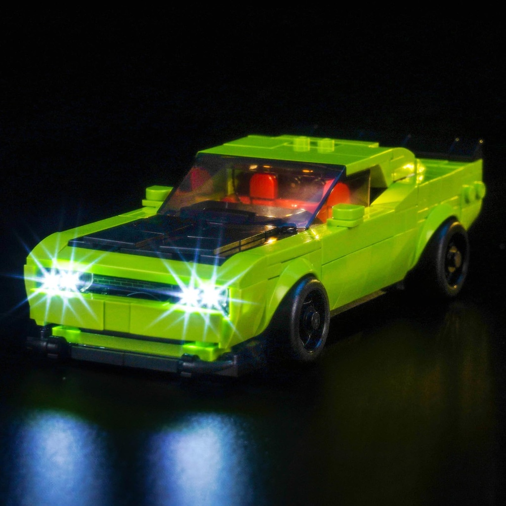 LocoLee Led Light Set Compatible with Lego 77237 Dodge Challenger SRT Hellcat Sports Car Le