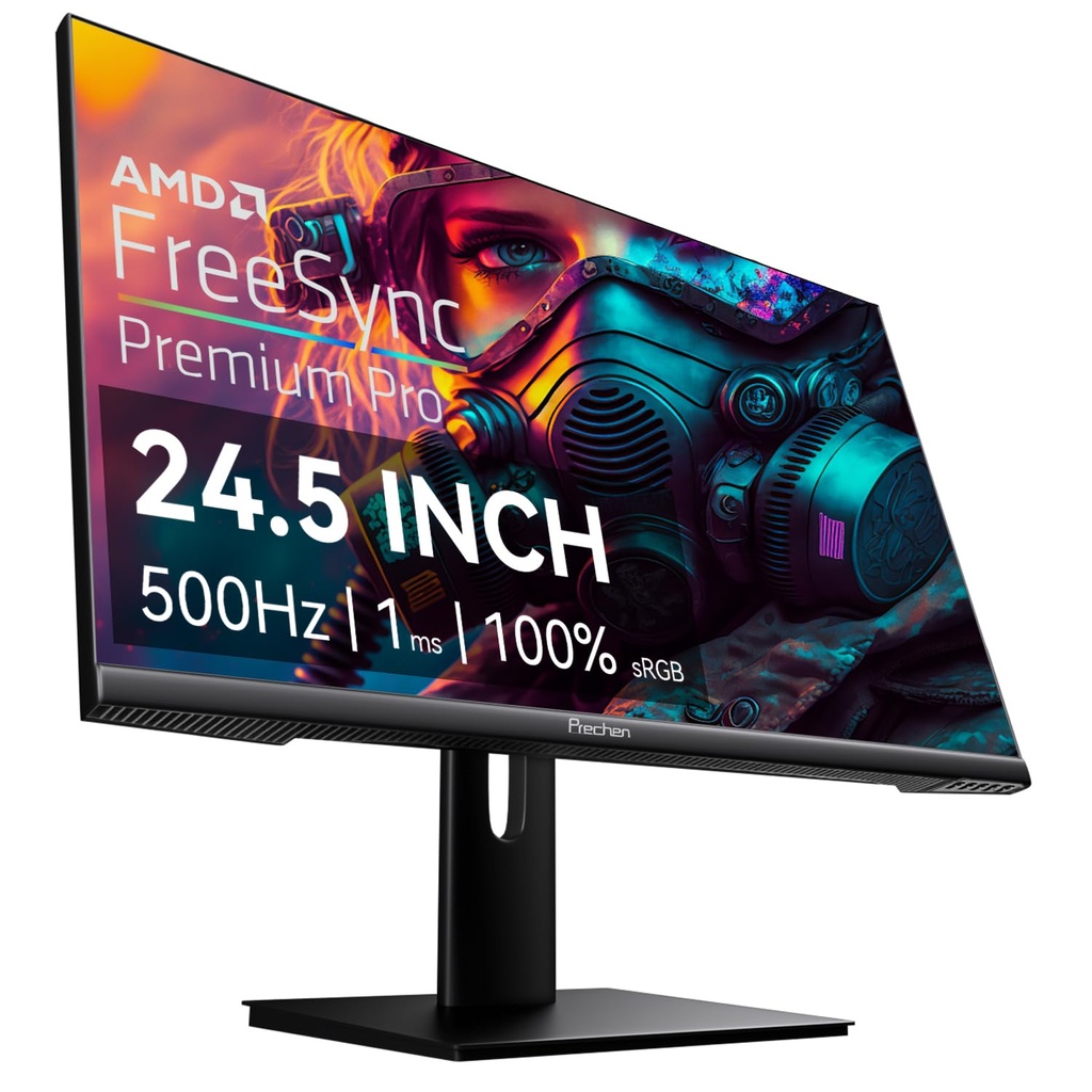 24.5 Inch 500Hz IPS Gaming monitor, 1ms, 100 sRGB PC Display 1920x1080P