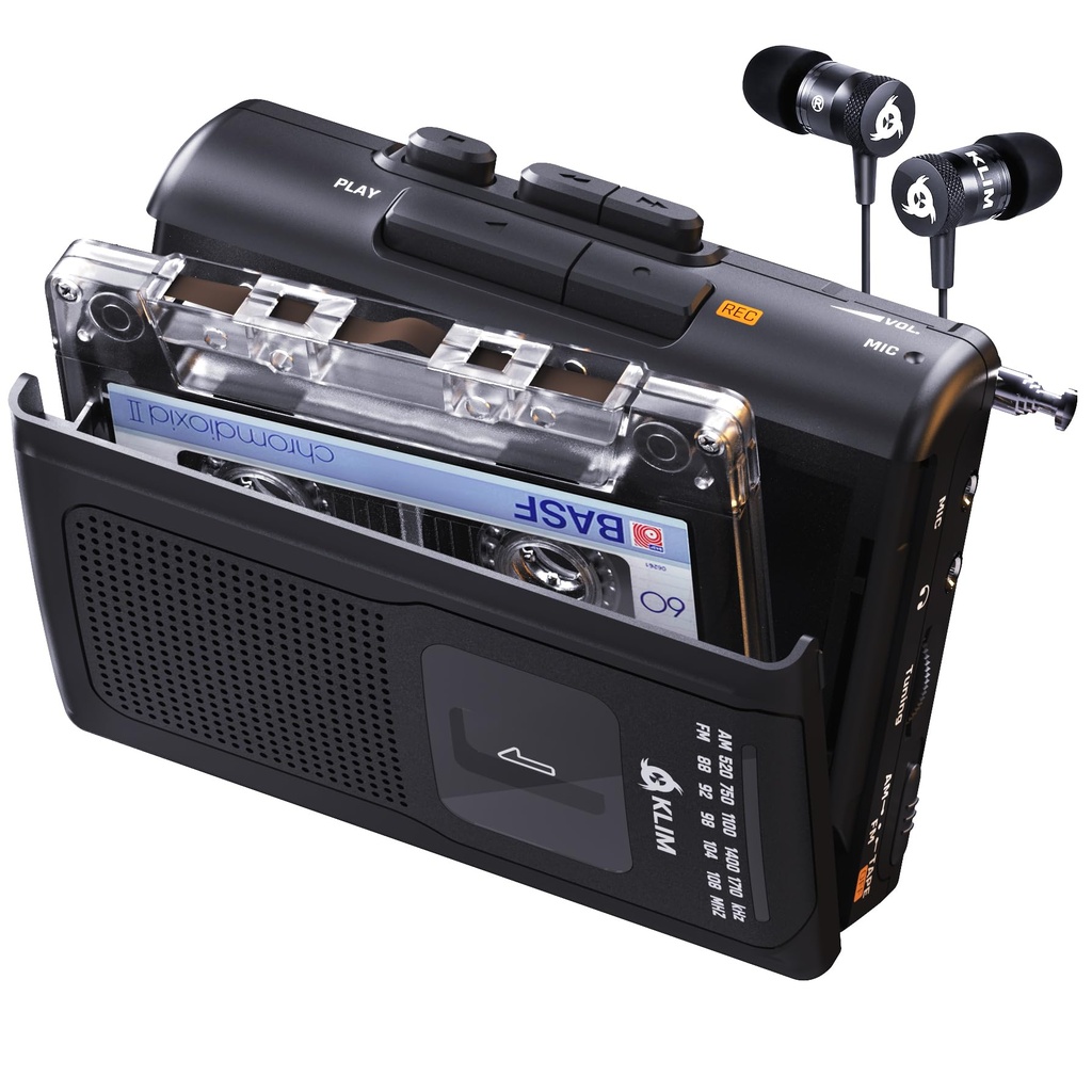 KLIM K8 Cassette Tape Player Portable - Cassette Recorder - New Version - AM/FM Player - Bu