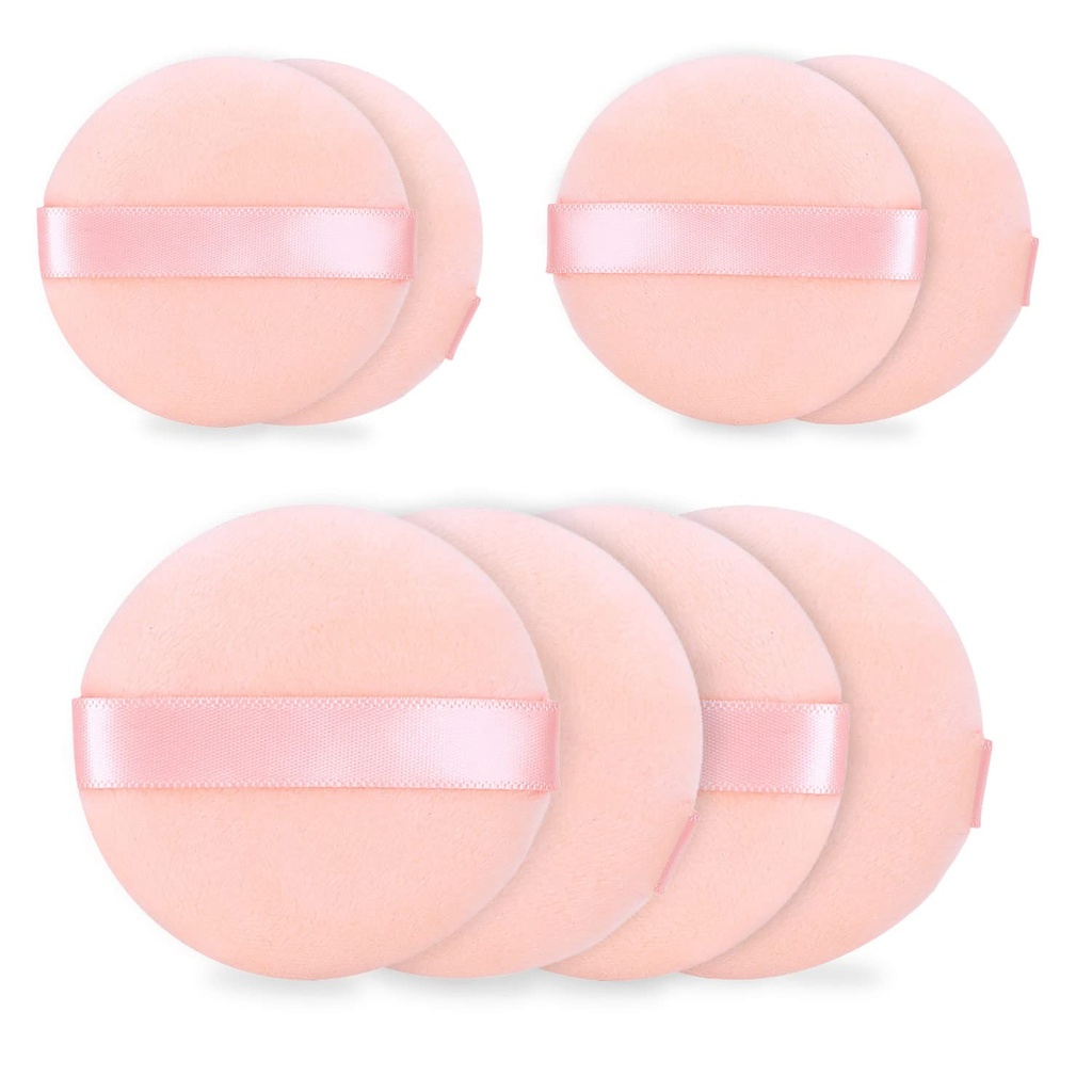 VIKSAUN 8 Pieces Cosmetic Powder Puff, Washable and Reusable Makeup Sponge Puff for Foundat