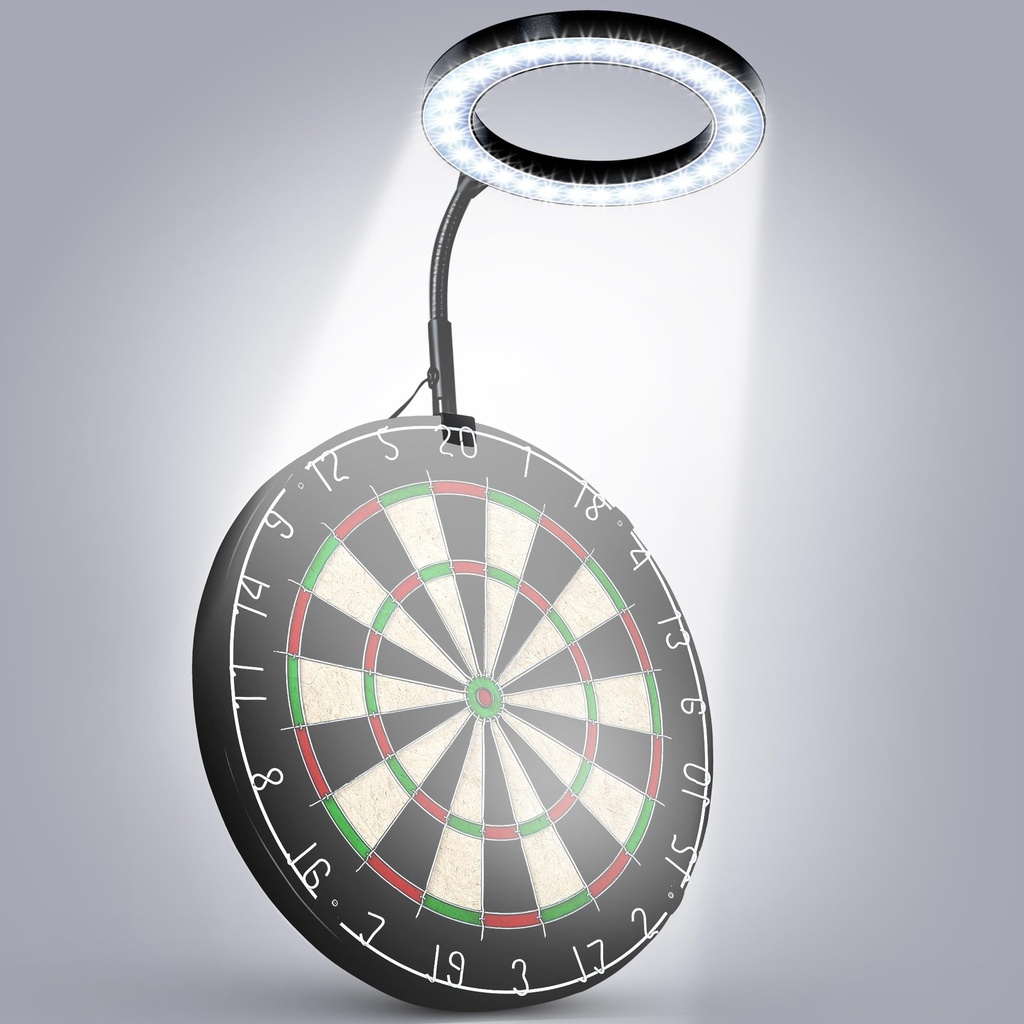 Hiboom Dart Board Light, Portable Darts Light, LED Ring Dartboard Light, Dart Board Lightin