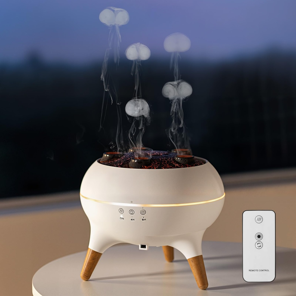 Petyoung 250ml Essential Oil Diffuser, Auto-Off Aromatherapy Jellyfish Diffuser with Adjust