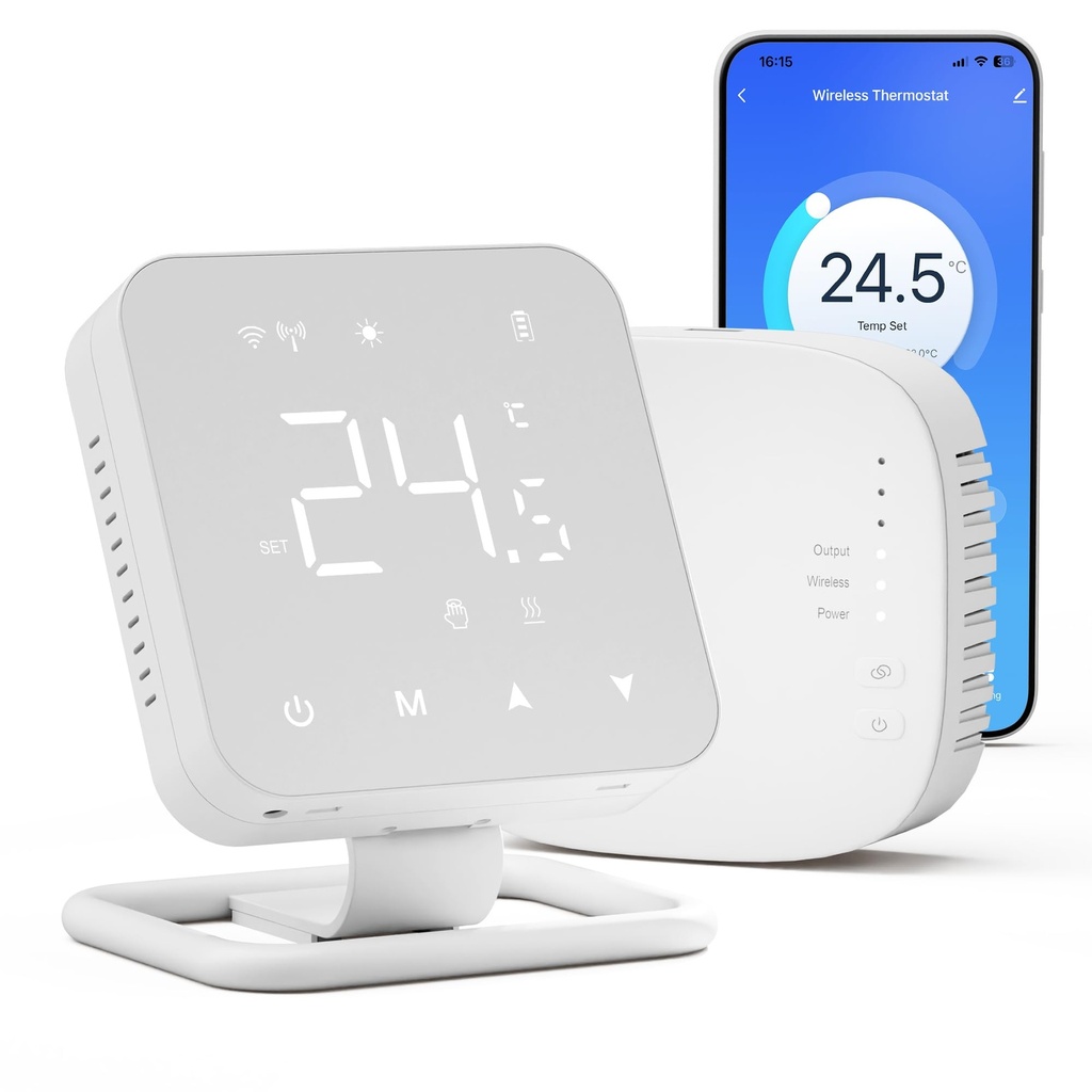 Beok Smart Thermostat for Gas Boiler and Water Underfloor Heating, Tuya Wireless Room Therm