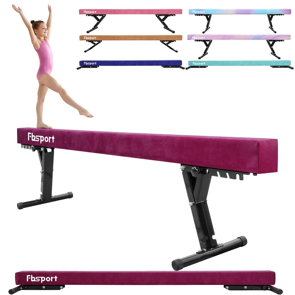 FBSPORT adjustable gymnastics beam for kids 5 heights Adjustable gymnastics High and Low