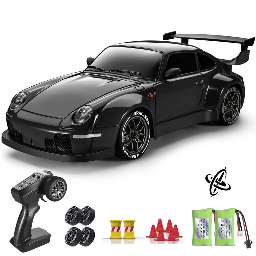 ACAMMZAR RC Drift Car with Gyro, 1:24 Full Proportional Remote Control Car, 25KM/H 4WD High