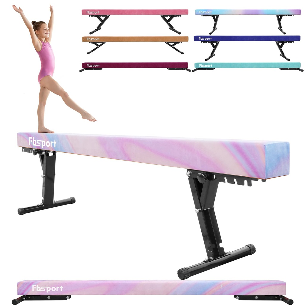 FBSPORT adjustable gymnastics beam for kids 5 heights Adjustable gymnastics High and Low
