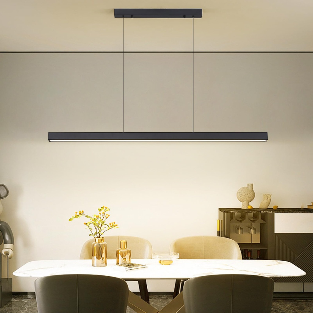 Mikeru 180cm LED Pendant Light, Kitchen Island Lighting 10% to 100% Dimmable Hanging Table