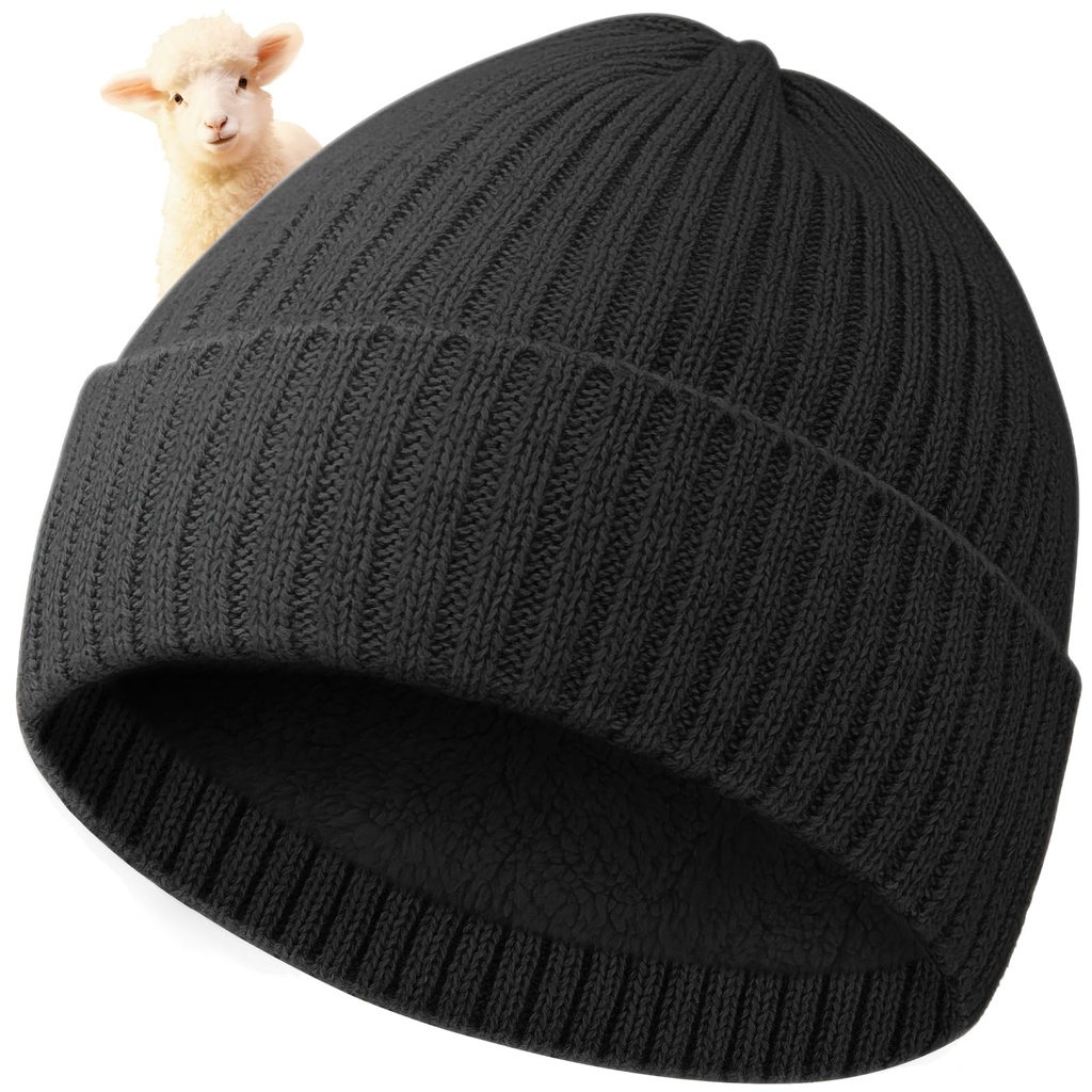 Migliore Wear Kids Winter Hat, Wooly Boys Beanie Hat with Fleece Lined, Unisex Thermal Hat