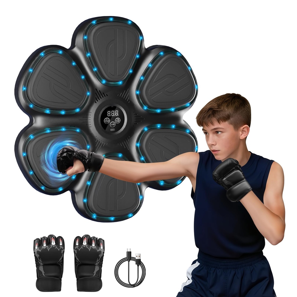 Jubilin Music Boxing Machine with LED Light, Electronic Boxing Machine for Children/Adults