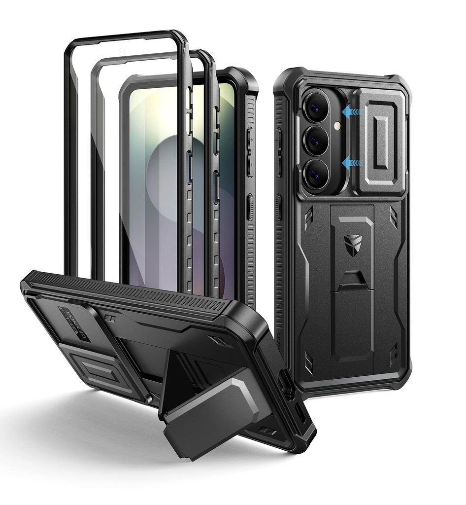 Dexnor for Samsung Galaxy S26 Case with Upgraded Slide Camera Cover & 2 Front Frames & Buil
