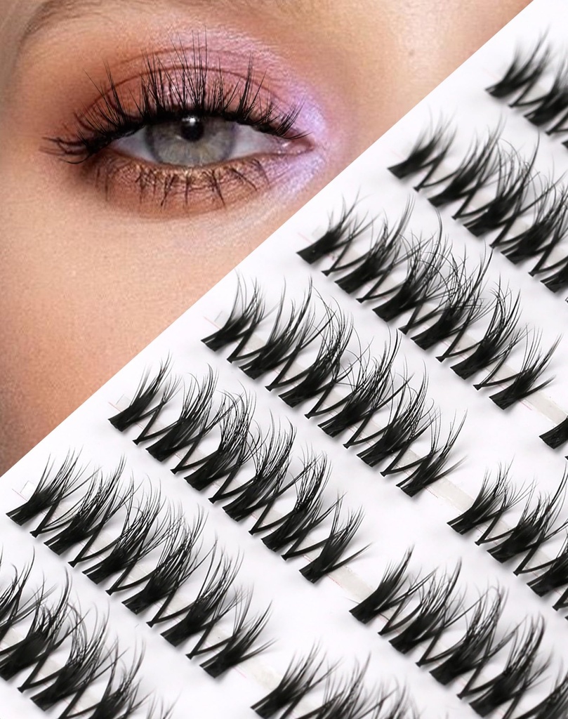 Cluster Lashes Natural Individual Manga Looking Extension Mink Lashes Cluster False Lash Wi