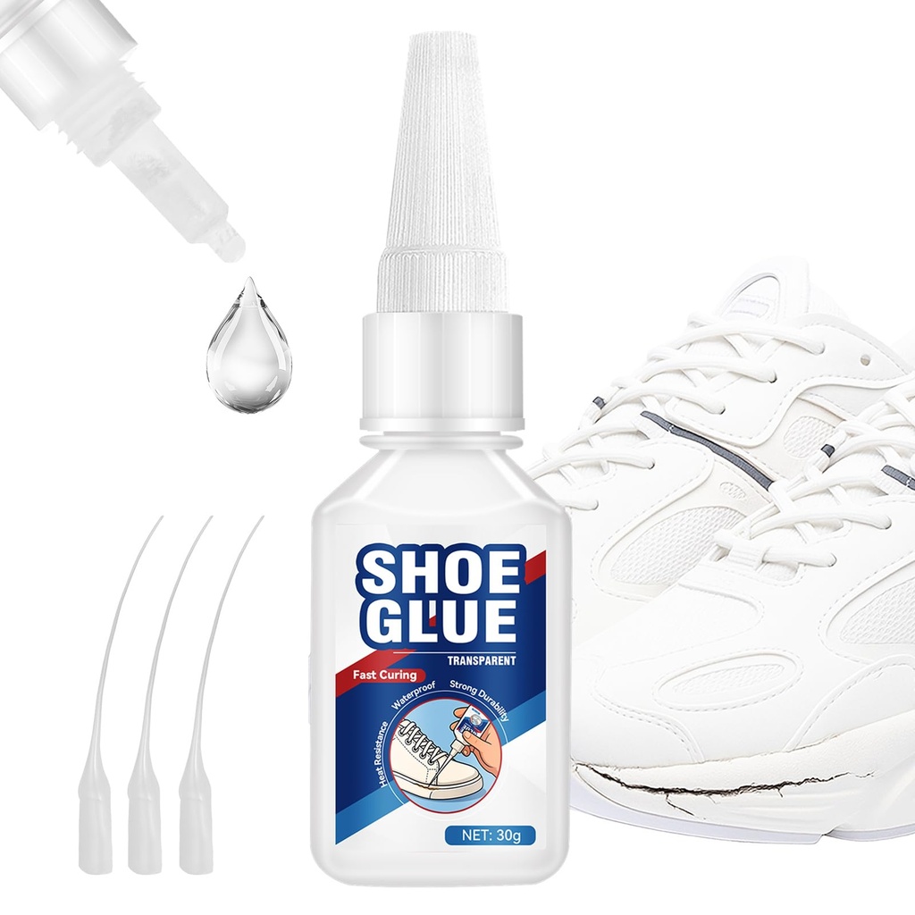 Shoe Glue, 30g Shoe Repair Glue for Sneakers, Soles, Trainers, Boots, Rubber, Canvas, Heels