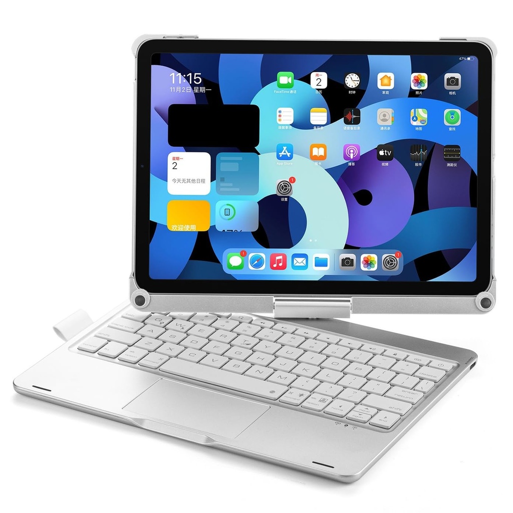 NUWONAYA Rotatable Keyboard Case for iPad11(A16)/iPad10/ iPad Air 11inch(M3/M2)/Pro 11/Air