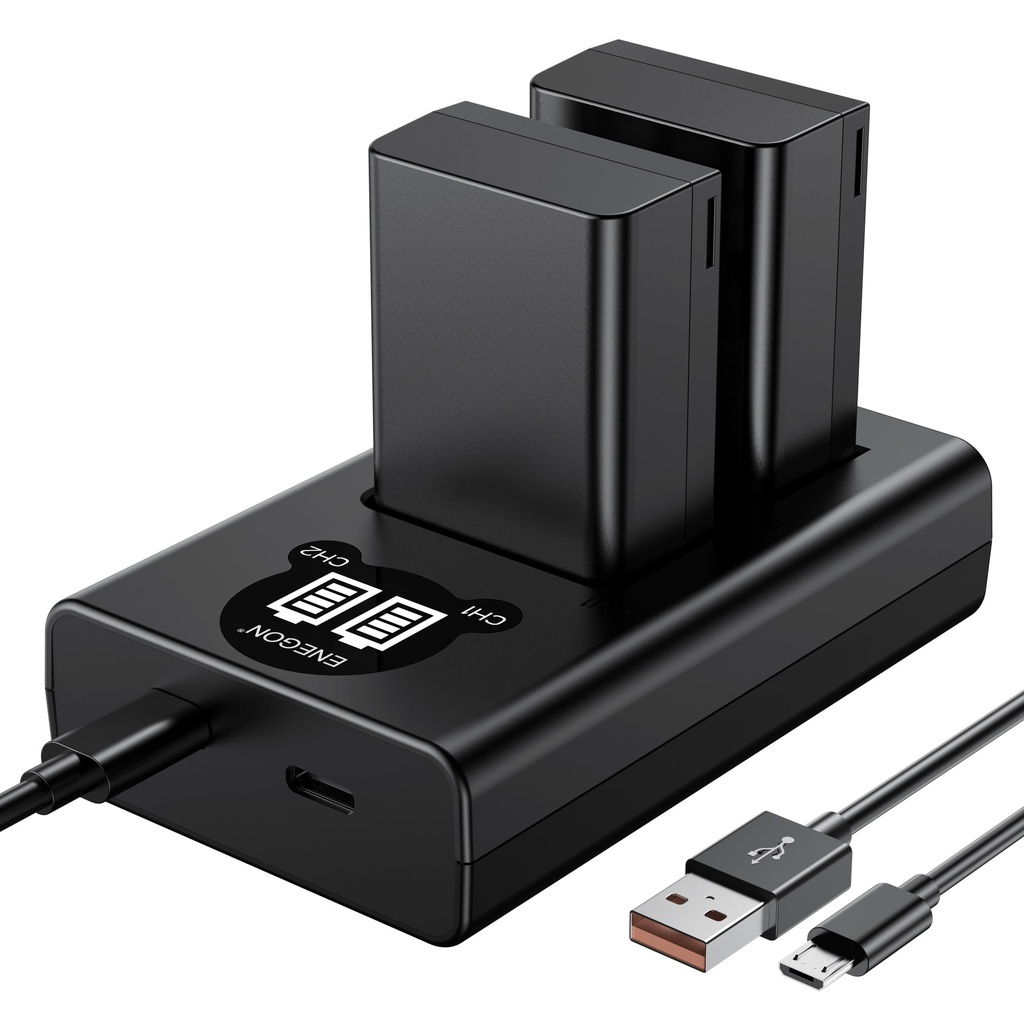 ENEGON EN-EL25 EN-EL25A Rechargeable Battery 1600mAh and Dual Smart LED Charger Set for Nik