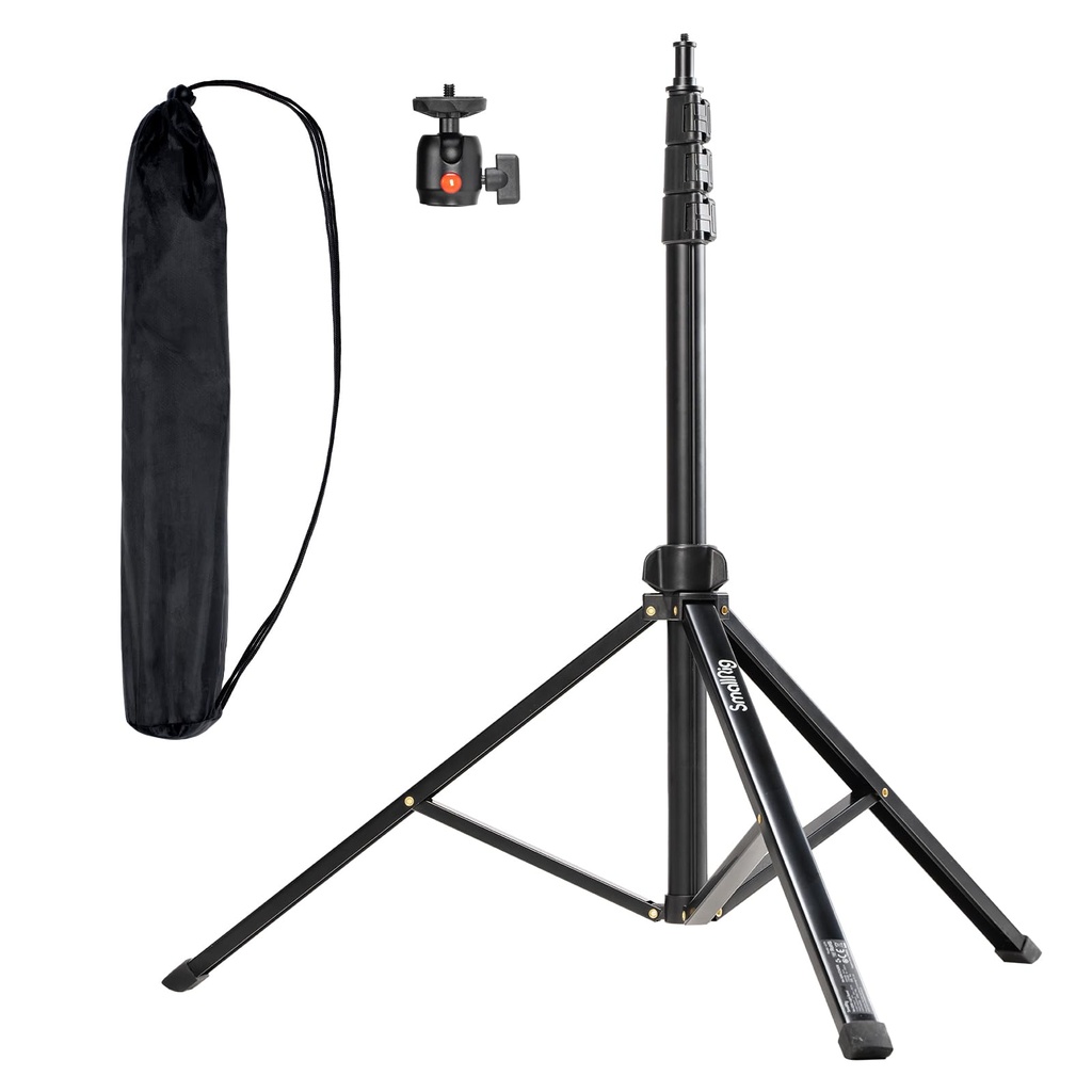 SMALLRIG 78.7"/ 200cm Light Stand Photography Tripod, Max Load 4kg, Compact Lightstand for