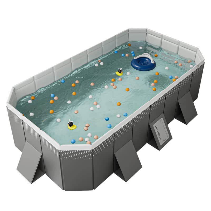 SKILBEAIA Frame Pools Above Ground Pool Foldable Swimming Pool Collapsible Large Pool Grou