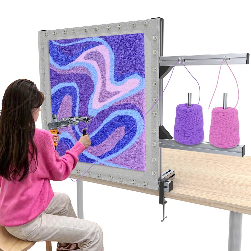 NODOCA Rug Tufting Frame Kit 70cm Newest Aluminum Metal for Making Primary Cloth Stand