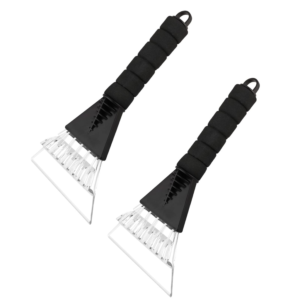 2 Pcs Ice Scraper, Ice Scraper for Cars Winter Care Windscreen Ice Scraper with Soft Grip N