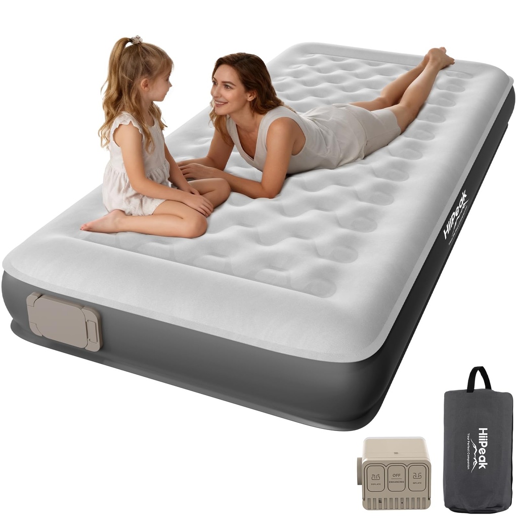 HiiPeak Single Inflatable Bed Air Mattress with Built-in Pump, Blow Up Bed, Self Inflating